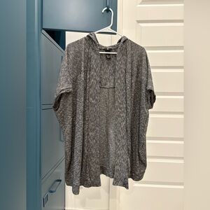 H&M Short Sleeve Hooded Cardigan Grey Size L